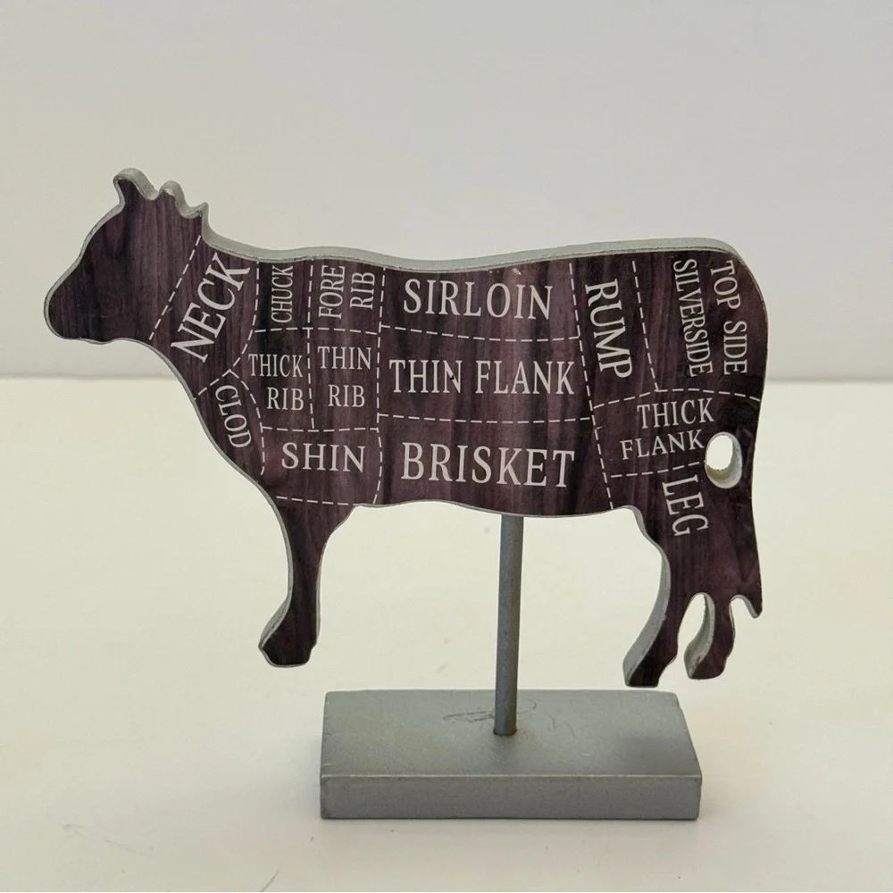 Butchers Cut Pig & Chicken Farmhouse Decor Set Kitchen Tools
